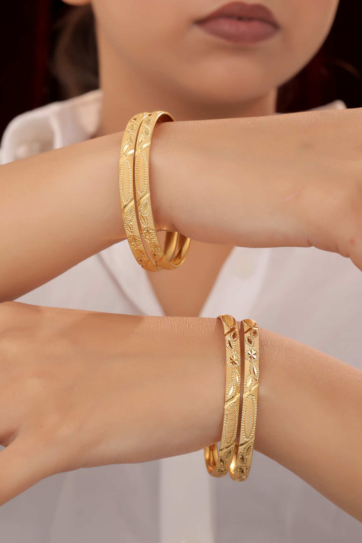 Zivay Mrinalini Bangles – High Gold Plated (Set of 4)