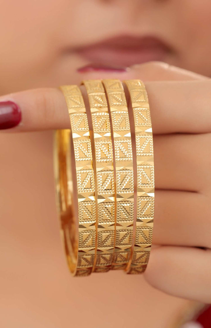 Zivay Veena Bangles – High Gold Plated (Set of 4)