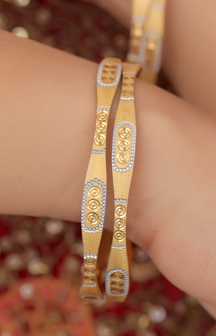 Zivay Kaushiki Bangles – High Gold Plated (Set of 2)