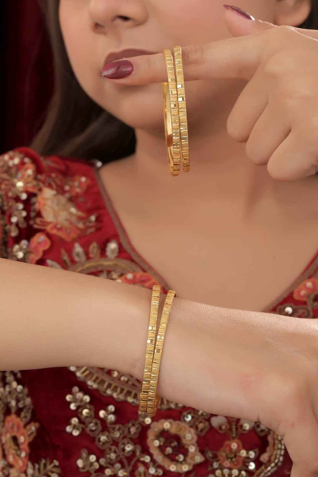 Zivay Vasundhara Bangles – High Gold Plated  (Set of 4)