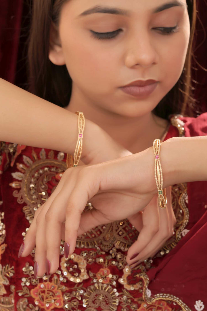 Zivay Aaruni Bangles – High Gold Plated (Set of 2)