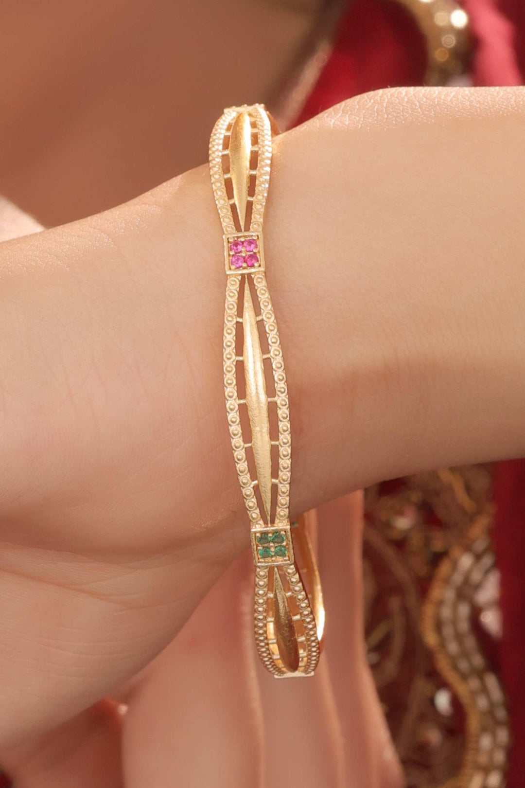 Zivay Aaruni Bangles – High Gold Plated (Set of 2)