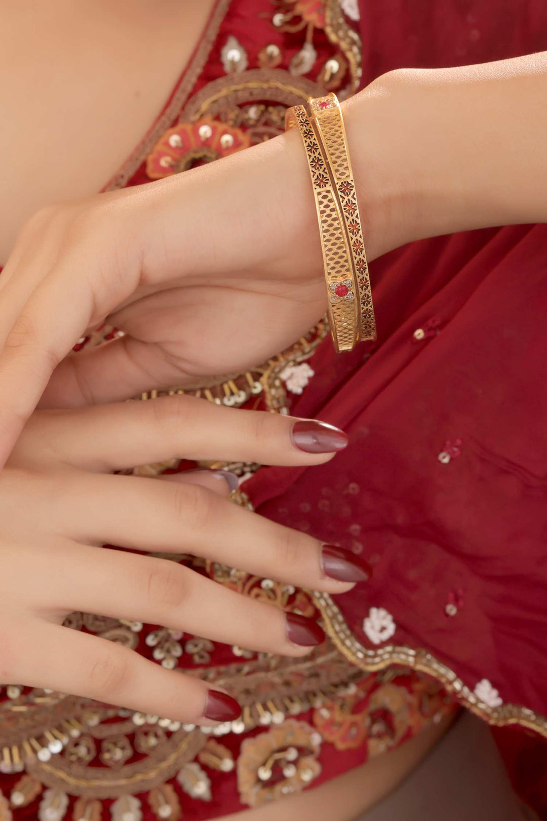 Zivay Hema Bangles – High Gold Plated (Set of 2)